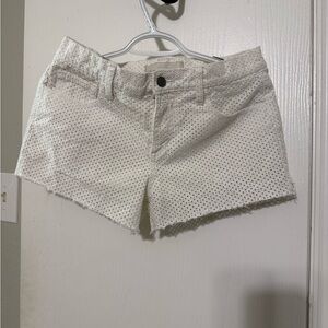 Joe’s Jeans White Eyelet Cut Off Shorts Women 28 Lined Summer